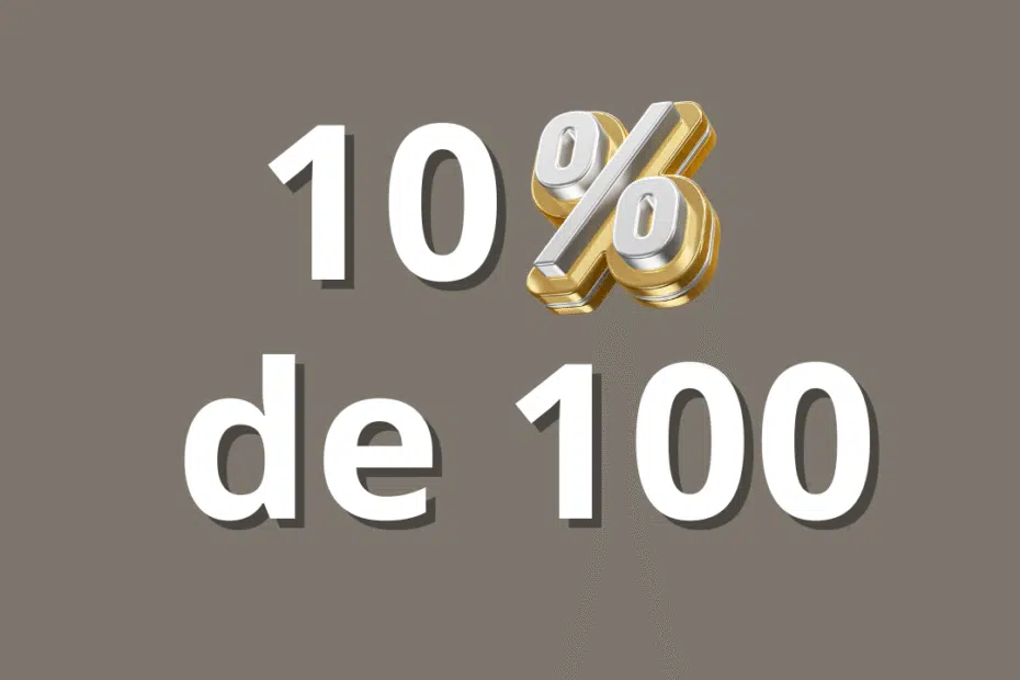 Quanto é 10% de 100