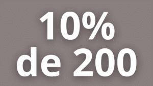 Quanto é 10% de 200?