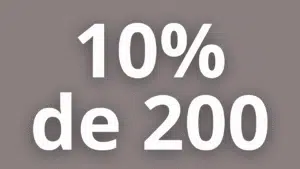 Quanto é 10% de 200