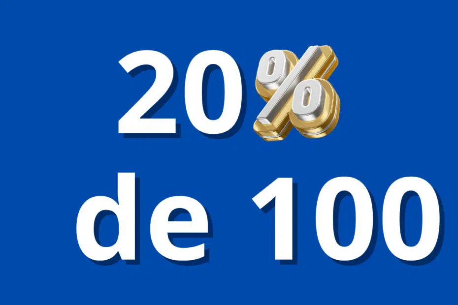 Quanto é 20% de 100