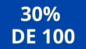 Quanto é 30% de 100