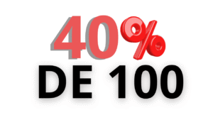 Quanto é 40% de 100?