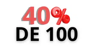 Quanto é 40% de 100