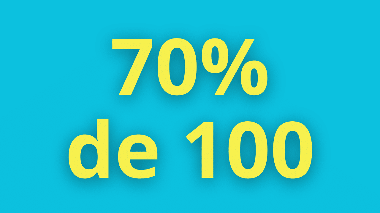 Quanto é 70% de 100? | Online Calculadora