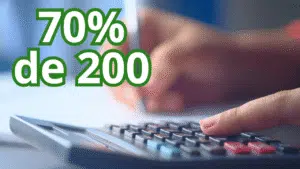 quanto é 70% de 200