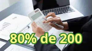 quanto é 80% de 200