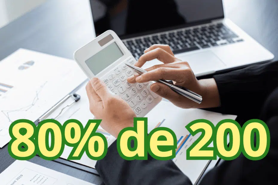 quanto é 80% de 200