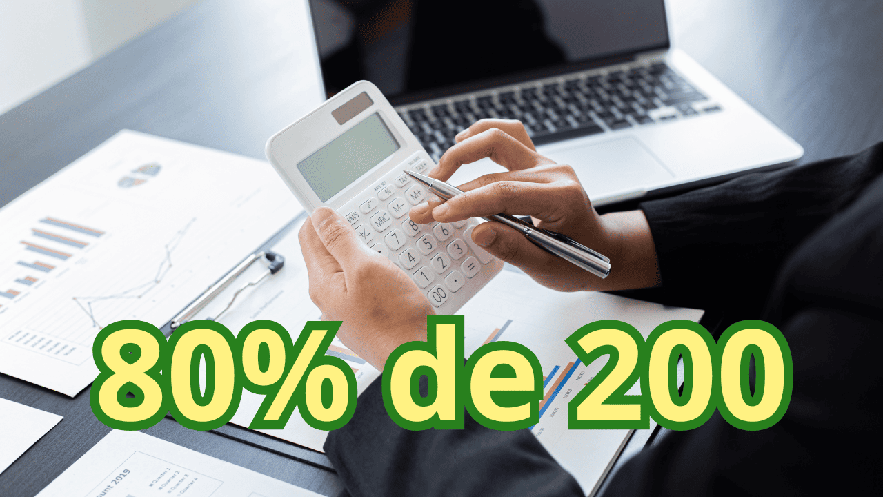 Quanto é 80% de 200? - Online Calculadora