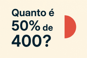 Quanto é 50% de 400