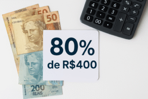 quanto é 80% de 400 reais