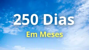 250 Dias São Quantos Meses
