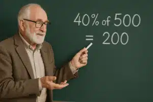 Quanto é 40% de 500