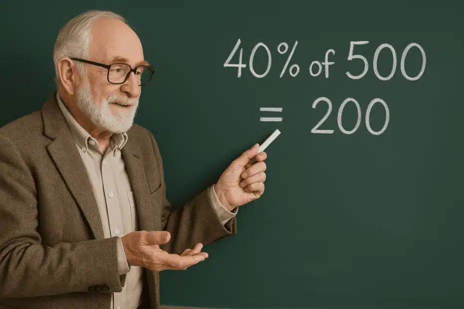 Quanto é 40% de 500