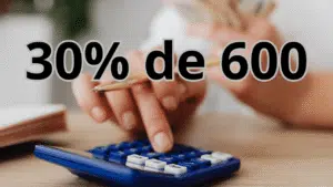Quanto é 30% de 600?