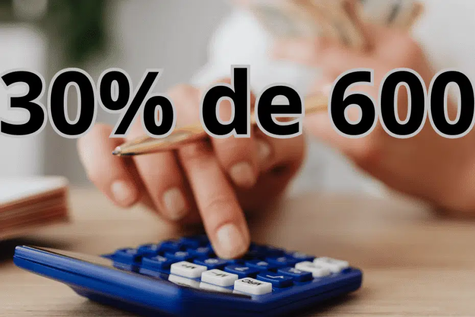Quanto é 30% de 600