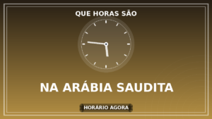 Relógio ilustrando o horário na Arábia Saudita