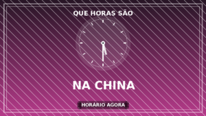 Relógio ilustrando o horário na China
