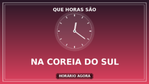 Relógio ilustrando o horário na Coreia do Sul