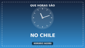 Relógio ilustrando o horário no Chile